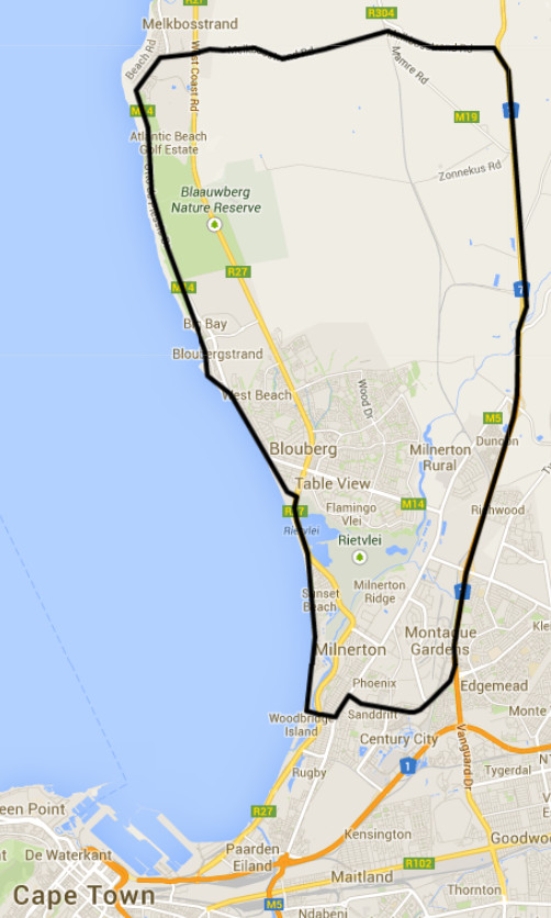Cape Town North Sheriff jurisdiction areas
